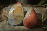 Polished Polychrome / Picasso Jasper Standing Free Forms  x 3 From Madagascar