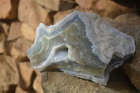 Natural Etched Blue Chalcedony Specimen x 1 From Nsanje, Malawi