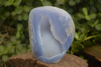 Polished Blue Lace Agate Standing Free Forms  x 2 From Nsanje, Malawi - Toprock Gemstones and Minerals 