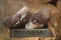 Natural Window Amethyst Crystal Specimens  x 6 From Chiredzi, Zimbabwe