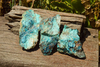 Natural Rough Blue Shattuckite Specimens  x 12 From Namibia - TopRock