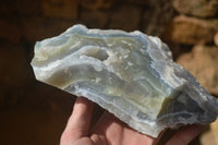 Natural Etched Blue Chalcedony Specimen x 1 From Nsanje, Malawi