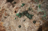 Natural Rare Ball Malachite On Drusy Quartz & Dolomite Matrix  x 1 From Kambove, Congo