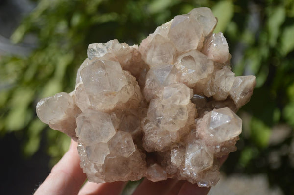 Natural Cascading Smokey Quartz Clusters x 2 From Luena, Congo