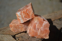 Natural New Sunset Orange Calcite Specimens  x 24 From Spitzkop, Namibia - Toprock Gemstones and Minerals 