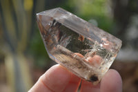 Polished Wispy Phantom Smokey Quartz Points x 12 From Madagascar