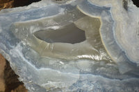 Natural Etched Blue Chalcedony Specimen x 1 From Nsanje, Malawi