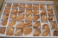 Natural Honey Aragonite Etched & Cobbed Pieces  x 35 From Namibia