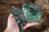 Polished One Side Polished Emerald Mtorolite Plates  x 4 From Zimbabwe - Toprock Gemstones and Minerals 