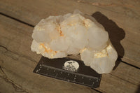 Natural White Phantom "Cathedral Window" Quartz Clusters  x 3 From Madagascar