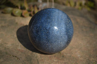 Polished Blue Lazulite Spheres  x 2 From Madagascar