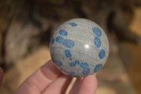 Polished Blue Spotted Spinel Quartz Spheres x 6 From Madagascar