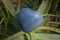 Polished Blue Lazulite Hearts  x 6 From Madagascar