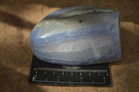 Polished Blue Lace Agate Standing Free Forms  x 2 From Nsanje, Malawi - Toprock Gemstones and Minerals 