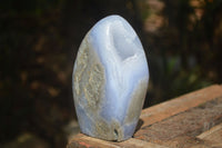 Polished Blue Lace Agate Standing Free Form  x 1 From Nsanje, Malawi - Toprock Gemstones and Minerals 