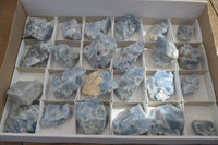 Natural New Sky Blue Calcite Specimens  x 24 From Spitzkop, Namibia