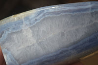 Polished Blue Lace Agate Standing Free Forms  x 2 From Nsanje, Malawi - Toprock Gemstones and Minerals 