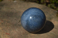 Polished Blue Lazulite Spheres  x 2 From Madagascar