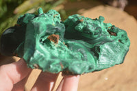 Natural Chatoyant Silky Malachite Specimens  x 4 From Kasompe, Congo