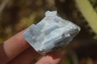 Natural Small Cobbed New Sky Blue Calcite Specimens  x 35 From Spitzkop, Namibia