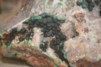 Natural Rare Ball Malachite On Drusy Quartz & Dolomite Matrix  x 1 From Kambove, Congo