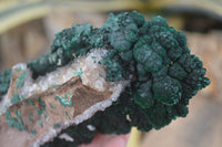 Natural Rare Ball Malachite On Drusi Quartz & Dolomite Matrix  x 2 From Kambove, Congo - Toprock Gemstones and Minerals 