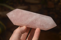 Polished Double Terminated Rose Quartz Points x 4 From Ambatondrazaka, Madagascar