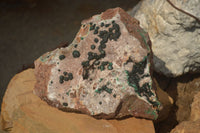 Natural Rare Ball Malachite On Drusy Quartz & Dolomite Matrix  x 1 From Kambove, Congo