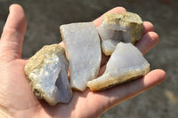 Natural Blue Lace Agate Geode Specimens  x 10 From Nsanje, Malawi - TopRock