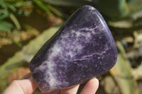 Polished Gem Lithium Mica Lepidolite Standing Free Forms  x 2 From Zimbabwe - Toprock Gemstones and Minerals 