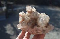 Natural Cascading Smokey Quartz Clusters x 2 From Luena, Congo