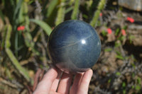 Polished Blue Lazulite Spheres  x 2 From Madagascar