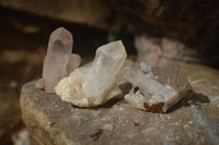 Natural Small Quartz Clusters  x 35 From Madagascar