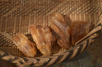 Natural Honey Aragonite Etched & Cobbed Pieces  x 35 From Namibia