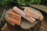 Natural New Sunset Orange Calcite Specimens  x 12 From Spitzkop, Namibia