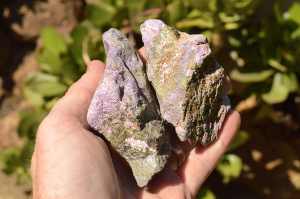 Natural Selected Stichtite & Green Serpentine (Atlantisite) Cobbed Specimens  x 12 From Barberton, South Africa - TopRock