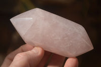 Polished Double Terminated Rose Quartz Points x 4 From Ambatondrazaka, Madagascar