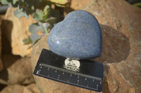 Polished Blue Lazulite Hearts  x 6 From Madagascar