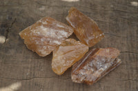 Natural Honey Aragonite Etched & Cobbed Pieces  x 35 From Namibia