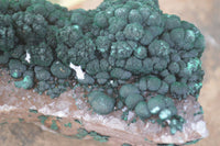 Natural Rare Ball Malachite On Drusi Quartz & Dolomite Matrix  x 2 From Kambove, Congo - Toprock Gemstones and Minerals 