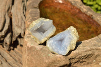 Natural Blue Lace Agate Geode Specimens  x 10 From Nsanje, Malawi - TopRock