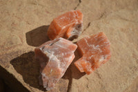 Natural New Sunset Orange Calcite Specimens  x 24 From Spitzkop, Namibia