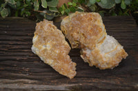 Natural Limonite Quartz Clusters x 2 From Solwezi, Zambia