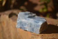 Natural Small Cobbed New Sky Blue Calcite Specimens  x 35 From Spitzkop, Namibia