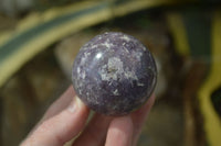 Polished Purple Lepidolite Spheres  x 6 From Madagascar - Toprock Gemstones and Minerals 