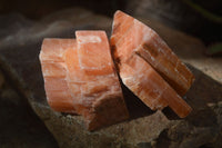 Natural New Sunset Orange Calcite Specimens  x 12 From Spitzkop, Namibia