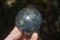 Polished Rare Iolite / Water Sapphire Spheres  x 2 From Northern Cape, South Africa - Toprock Gemstones and Minerals 