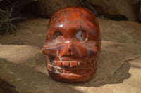 Polished Red Jasper Skull Carving  x 1 From Madagascar - Toprock Gemstones and Minerals 