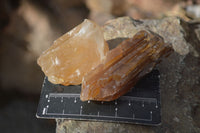 Natural Honey Aragonite Etched & Cobbed Pieces  x 35 From Namibia