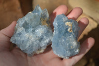 Natural Blue Celestite Crystal Specimens  x 5 From Sakoany, Madagascar - Toprock Gemstones and Minerals 